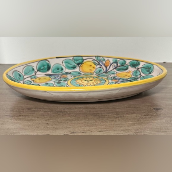 Handcrafted Sun‎ and Lemon Ceramic Wall Plate - Picture 4 of 6